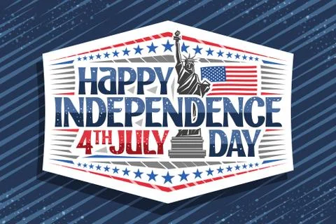 Vector greeting card for Independence Day Stock Illustration