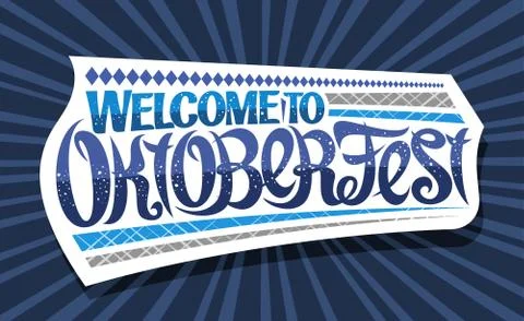 Vector greeting card for Oktoberfest Stock Illustration