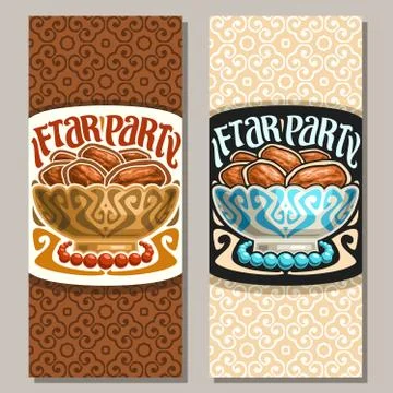 Vector greeting card for Ramadan Iftar Party Stock Illustration