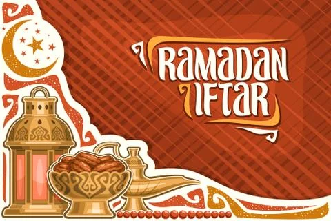 Vector greeting card for Ramadan Iftar Stock-Illustration