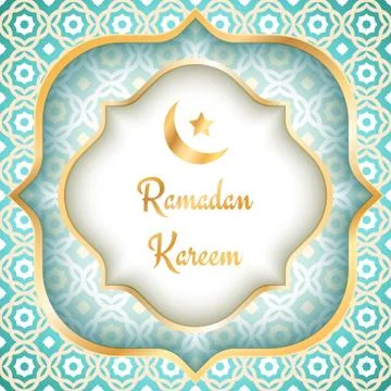Vector greeting card for Ramadan. Stock Illustration