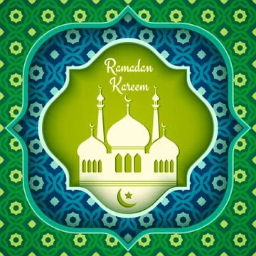 Vector greeting card for Ramadan Stock Illustration