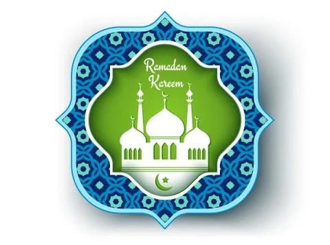 Vector greeting card for Ramadan 库存插图
