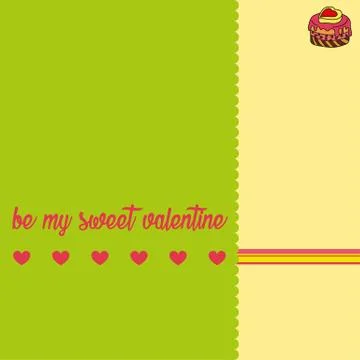 Vector greeting card for Saint Valentine's Day. Stock Illustration