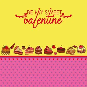 Vector greeting card for Saint Valentine's Day Stock Illustration
