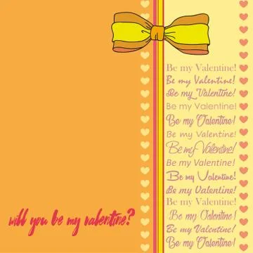 Vector greeting card for Saint Valentine's Day. Illustrazione stock