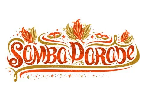 Vector greeting card for Samba Parade Illustrazione stock