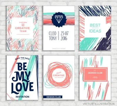 Vector greeting cards Stock Illustration