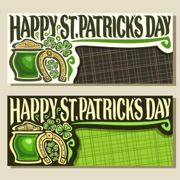 Vector greeting cards for Saint Patricks Day Stock Illustration