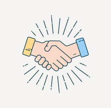 Vector greeting, deal icon Stock Illustration