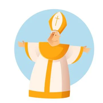 Vector Greeting Pope Stock Illustration