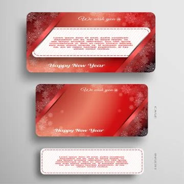 Vector greetings card with insert cut from paper with stitch and shadow for H Stock Illustration