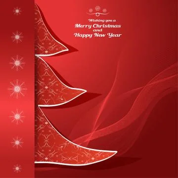 Vector greetings envelope of Wishing you a Merry Christmas and Happy New Year Stock Illustration