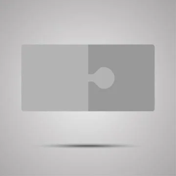 Vector Grey Piece Puzzle Jigsaw. 2 Step. Stock Illustration