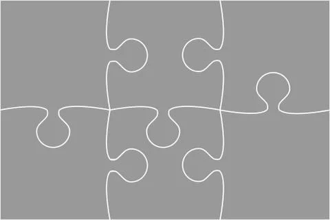 Vector Grey Piece Puzzle Jigsaw. Stock Illustration