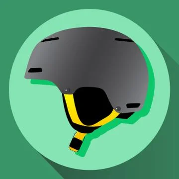Vector grey ski helmet Stock Illustration
