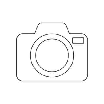 Vector grey transparent icon of camera isolated on white Stock Illustration
