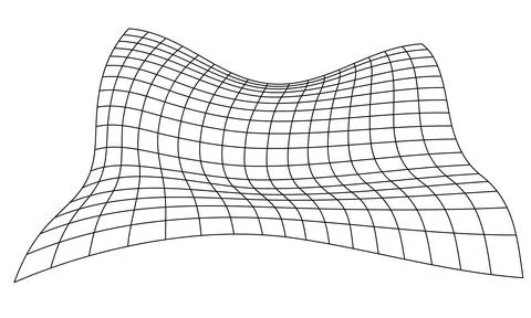 Vector grid distorted. Vector illustration Stock Illustration