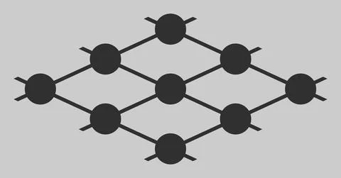 Vector Grid Layer Nodes Icon Illustration Stock Illustration