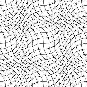 Vector grid seamless motion pattern. Striped endless wave texture. White 스톡 일러스트