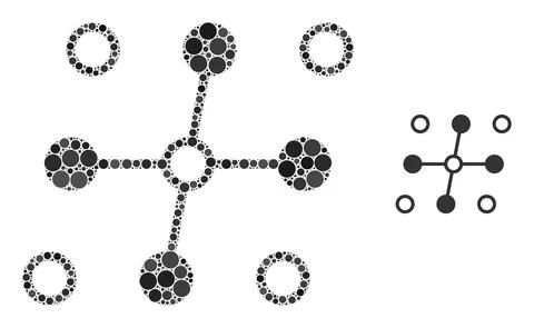 Vector Grid Structure Composition of Small Circles Illustrazione stock