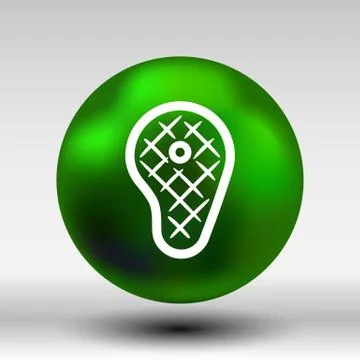 Vector grilled meat beef with calligraphic inscription Stock Illustration