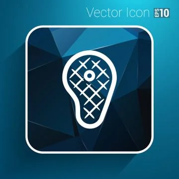 Vector grilled meat beef with calligraphic inscription Illustrazione stock