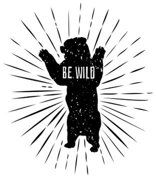 Vector grizzly bear Stock Illustration