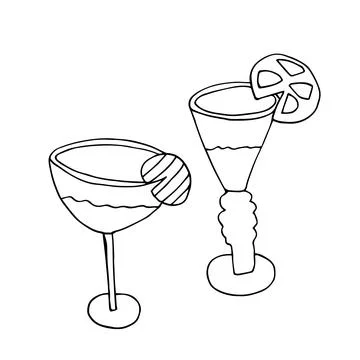 Vector groceries and champagne. Stock Illustration