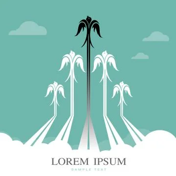 Vector group of swallows flying in the sky Stock Illustration