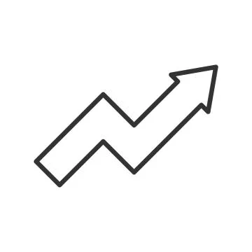 Vector growing arrow icon Stock Illustration