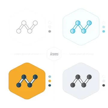 Vector growing graph icon Illustrazione stock