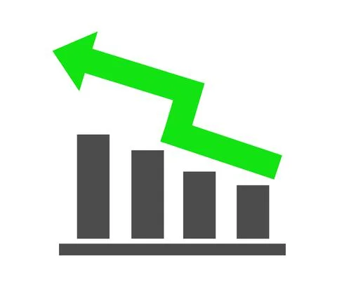 Vector growing graph icon Stock Illustration