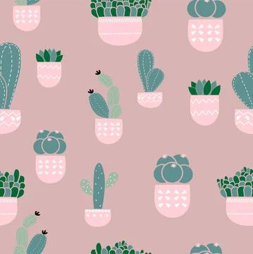 Vector. Grows up, cartoon seamless pattern. Stock Illustration