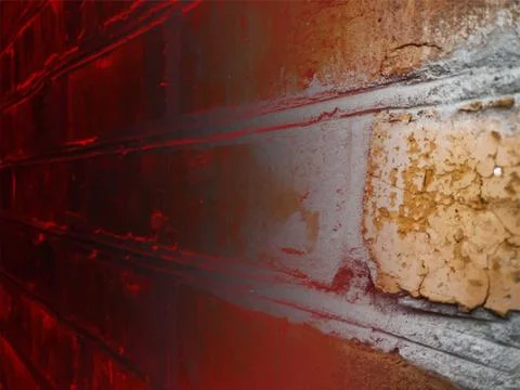 Vector grunge background, dark red gradient texture of an old brick wall Stock Illustration