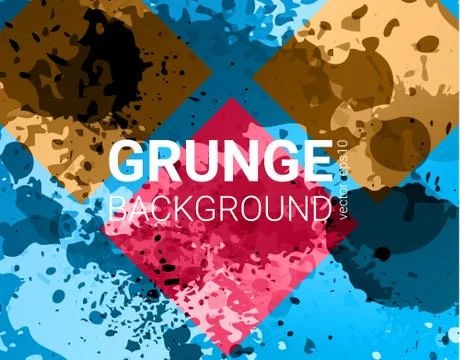 Vector grunge banner. Color concept geometric design Stock Illustration