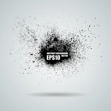 Vector grunge banner with ink splashes Stock Illustration