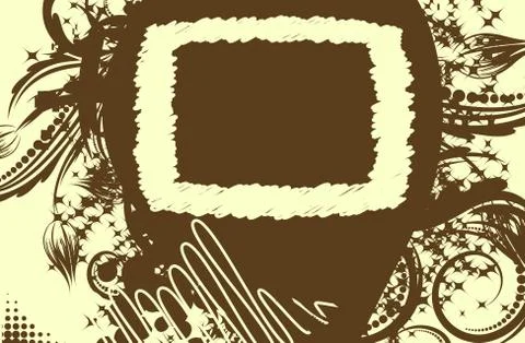 Vector grunge border for text Stock Illustration