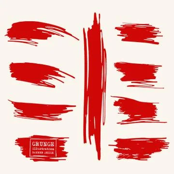 Vector grunge brushes Stock Illustration