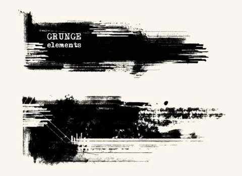 Vector grunge brushes Stock Illustration