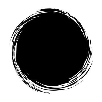 Vector grunge circle, grunge round shape, grunge banner - Color circle brush  Stock Illustration