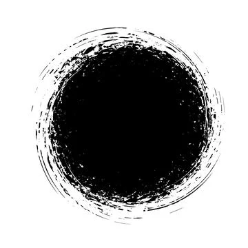 Vector grunge circle, grunge round shape, grunge banner - a circle swirling w Stock Illustration