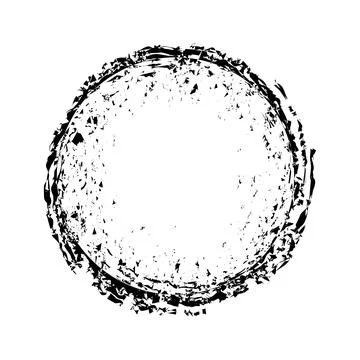 Vector grunge circle, grunge round shape, grunge banner, round frame with loo Stock Illustration