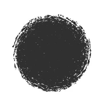 Vector grunge circle, grunge round shape, grunge banner - circle with loose,  Stock Illustration