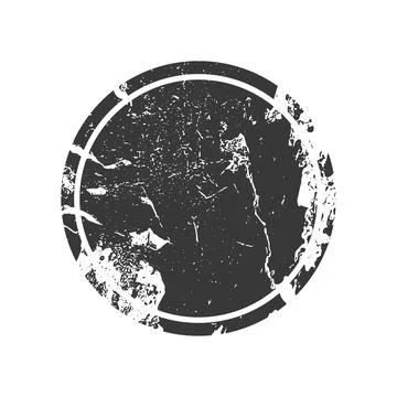 Vector Grunge circle Stamp. Distress grain surface dust and rough background Illustrazione stock