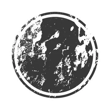 Vector Grunge circle Stamp. Distress grain surface dust and rough background Stock Illustration