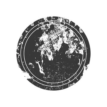 Vector Grunge circle Stamp. Distress grain surface dust and rough background Stock Illustration