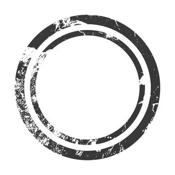 Vector Grunge circle Stamp. Distress grain surface dust and rough background Stock Illustration