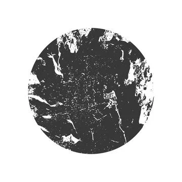 Vector Grunge circle Stamp. Distress grain surface dust and rough background Stock Illustration
