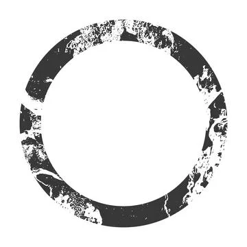 Vector Grunge circle Stamp. Distress grain surface dust and rough background Illustrazione stock